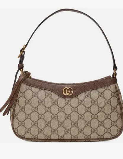 Premium Vintage Style GG Monogram Shoulder Bag with Web Stripe
