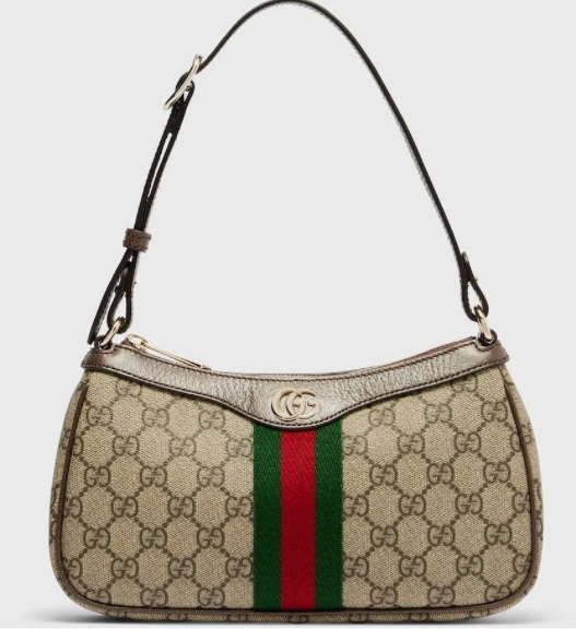 Premium Vintage Style GG Monogram Shoulder Bag with Web Stripe