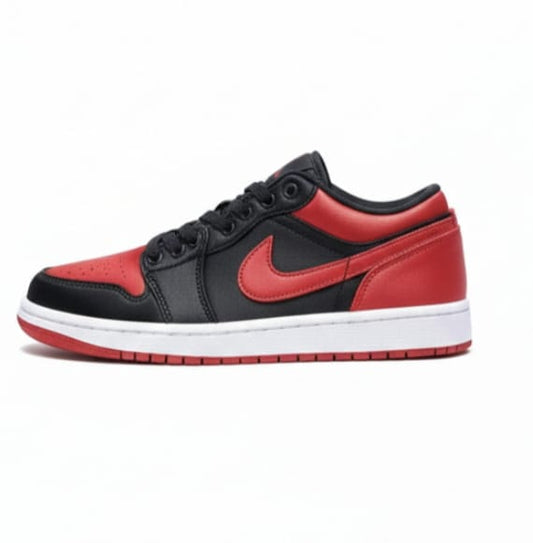 Air Jordan 1 Low "Bred" – Black & Varsity Red