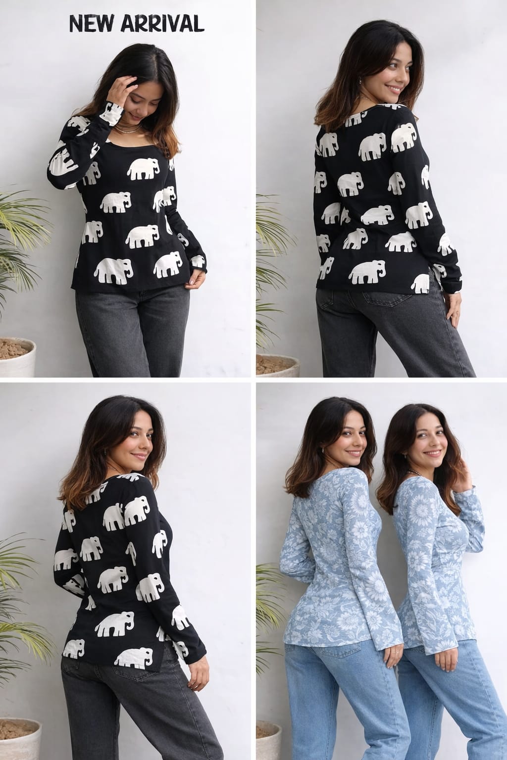 🌺 Women’s Red Jaipuri Printed Full Sleeve Tunic