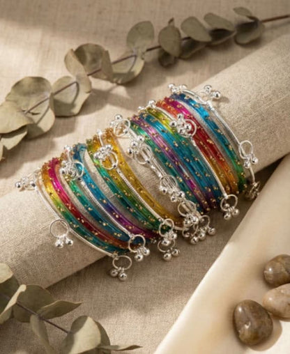 kashmiri ghangharoo glass bangle Set For Women And Girls