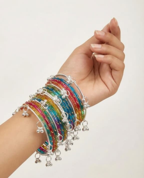 kashmiri ghangharoo glass bangle Set For Women And Girls