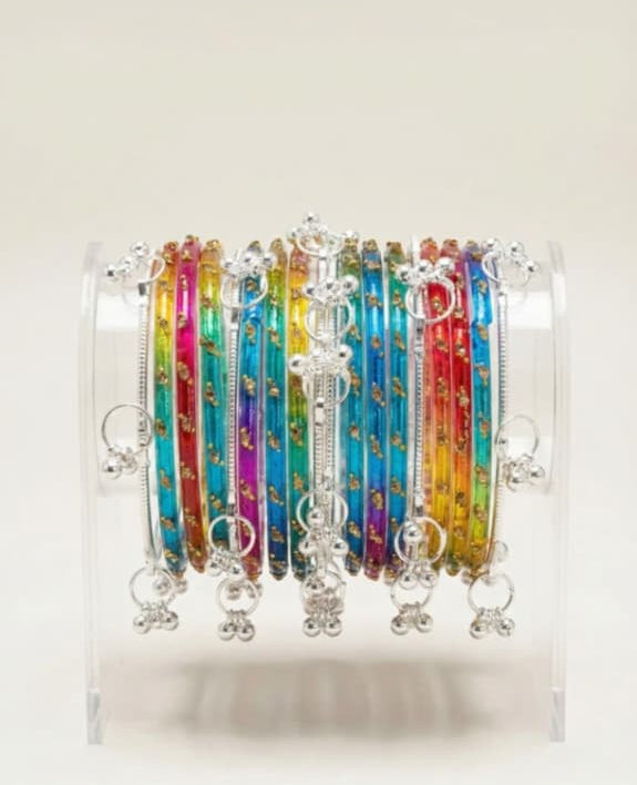 kashmiri ghangharoo glass bangle Set For Women And Girls
