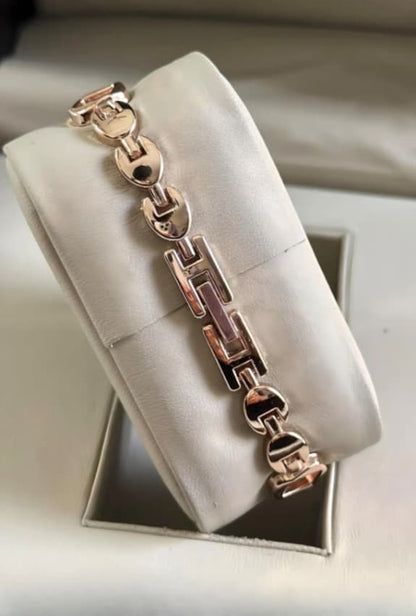 Luxury AEKDO Rose Gold Bracelet Watch for Women - Pink Crystal Studded Designer Watch