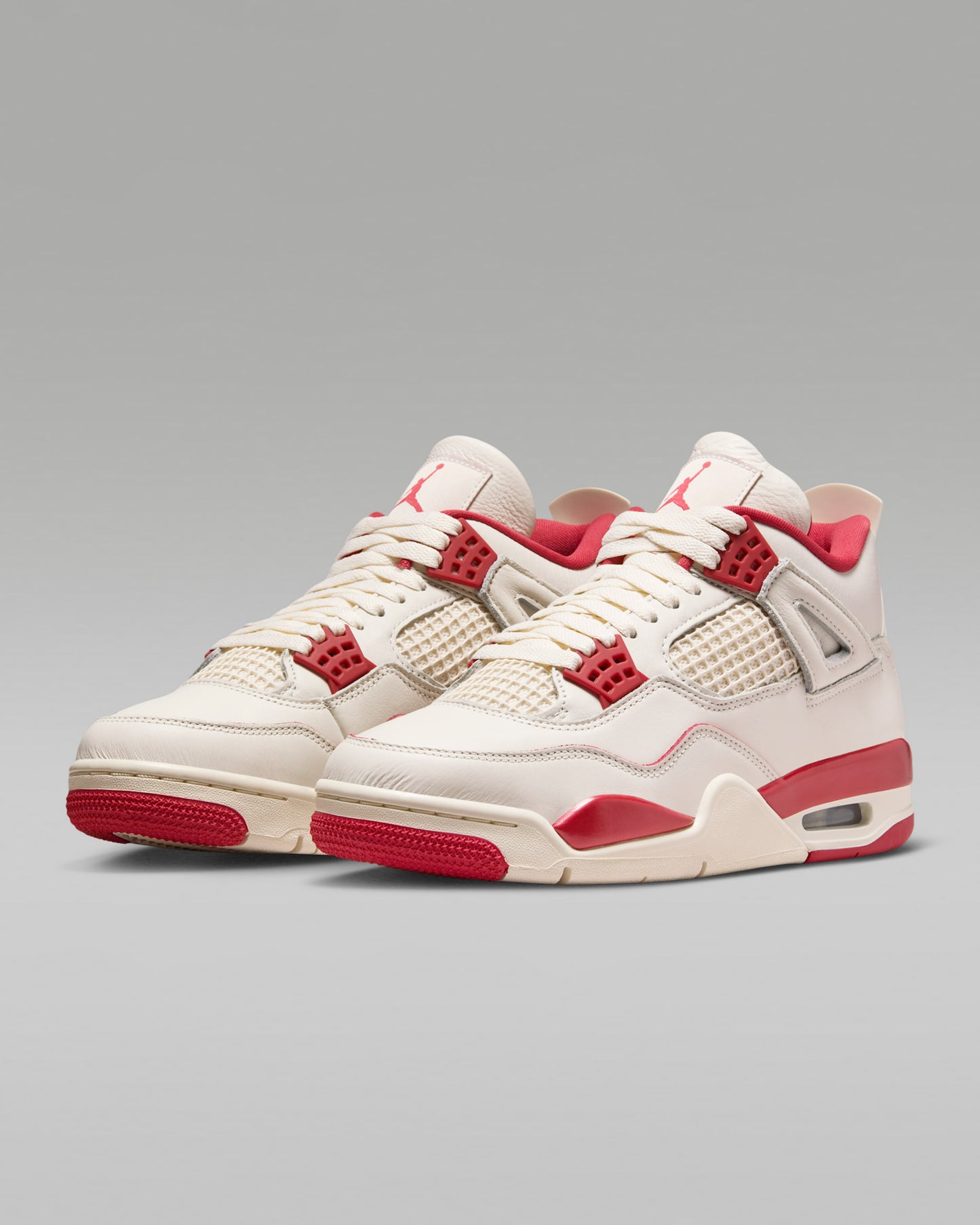 Hype Sneakers: Air Jordan 4 Retro White/Red for Men