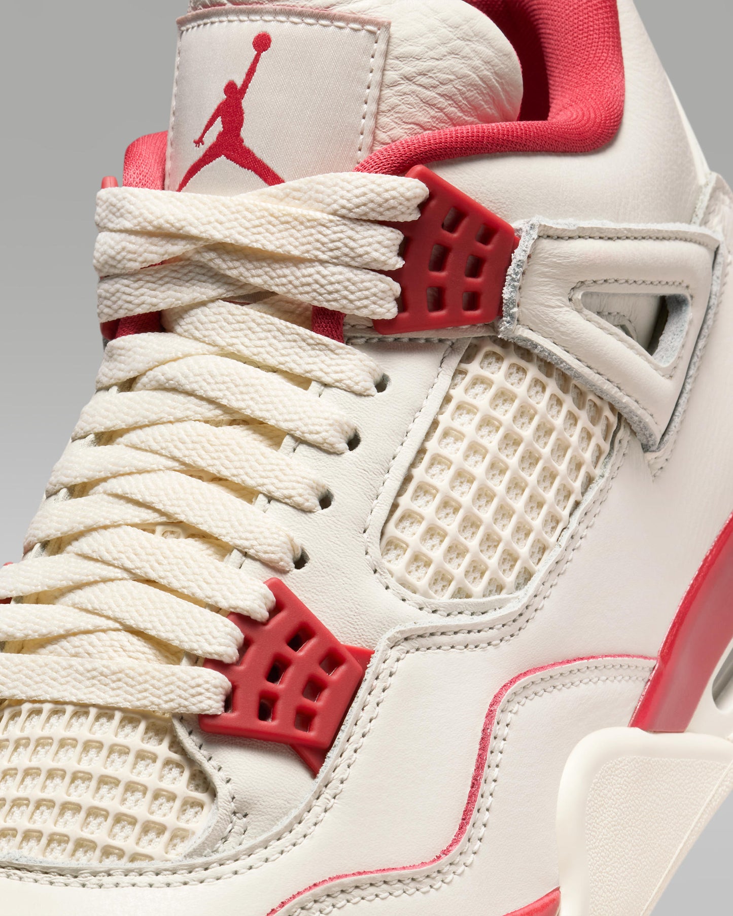 Hype Sneakers: Air Jordan 4 Retro White/Red for Men
