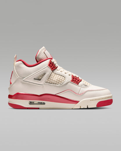 Hype Sneakers: Air Jordan 4 Retro White/Red for Men